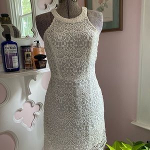 Hollister Lacy White Halter Mini Dress 1